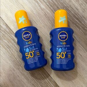 NIVEA Sun Kids SPF 50+ Protect & Care Colored Sunscreen Lotion - Yellow & Blue